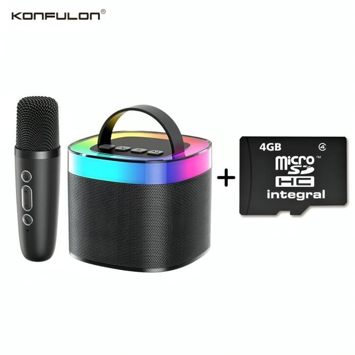 Haut-Parleur Konfulon F20 Original Noir + Carte mémoire 4GB - Mini pack