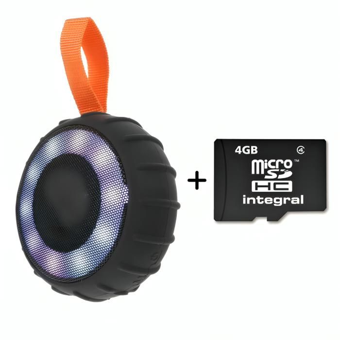 Haut-Parleur Bluetooth aibimy Waterproof Speaker MY26IBT + Carte mémoire 4GB - Mini pack