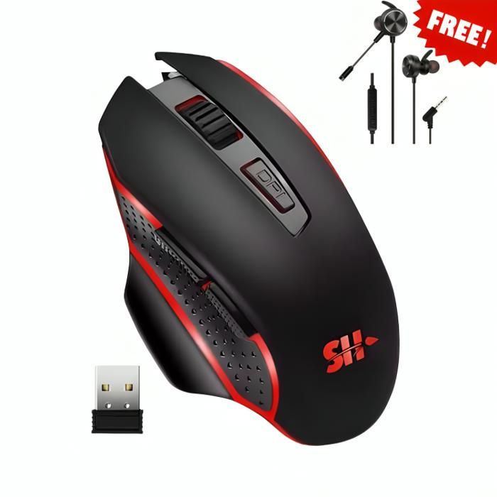 Souris Gamer Sans Fil V7 PRO GAMING Avec Écouteur Gaming Filiare GM-D3 GRATUIT