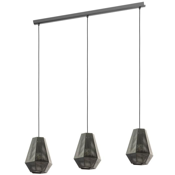 Luminaire en suspension - EGLO - CHIAVICA - Gris - Acier - Design contemporain