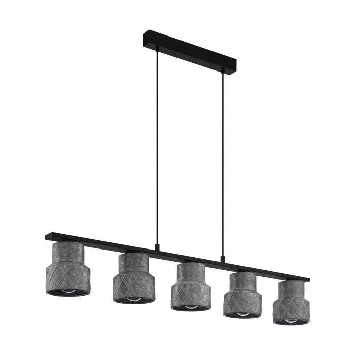 Luminaire en suspension - EGLO - HILCOTT - Gris - Acier - Design contemporain