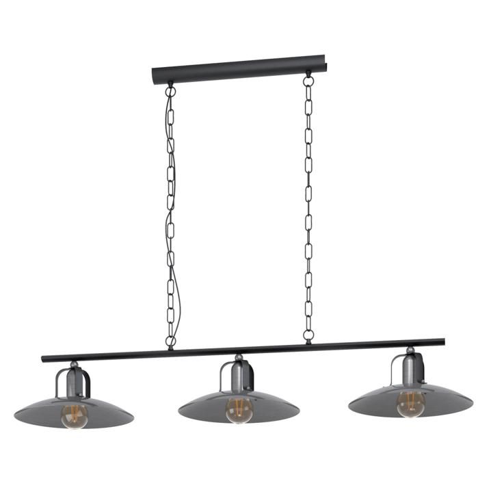 Luminaire en suspension - EGLO - KENILWORTH - Acier noir - 1100mm hauteur - Style contemporain