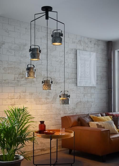 Luminaire en suspension - EGLO - HILCOTT - Gris - Acier - Contemporain - Design