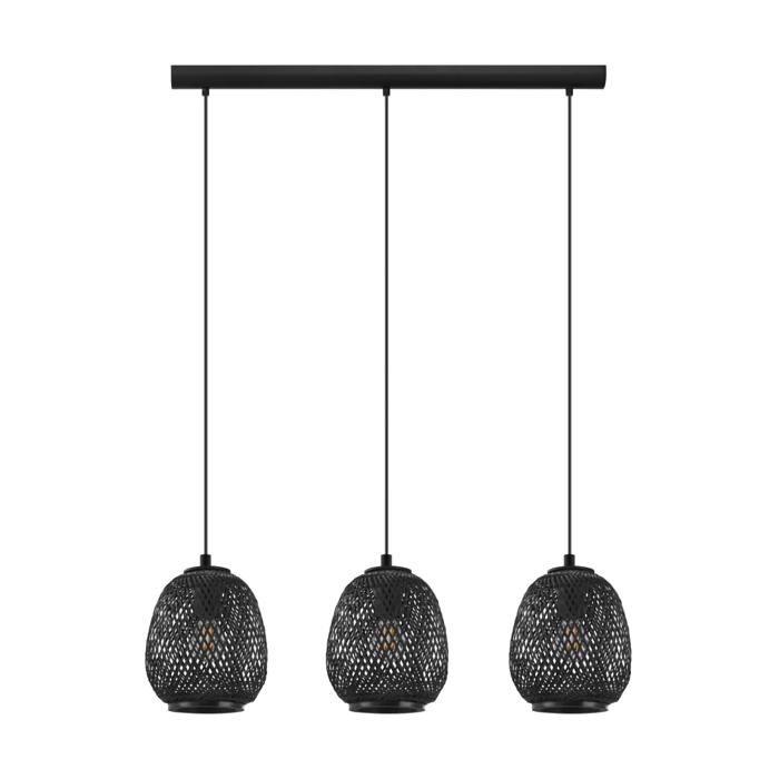 Luminaire en suspension - EGLO - DEMBLEBY 1 - Noir - Acier - Contemporain - Design