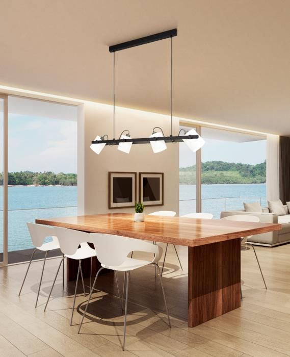 Luminaire en suspension - EGLO - HORNWOOD 1 - Acier et bois - 1100mm - Contemporain