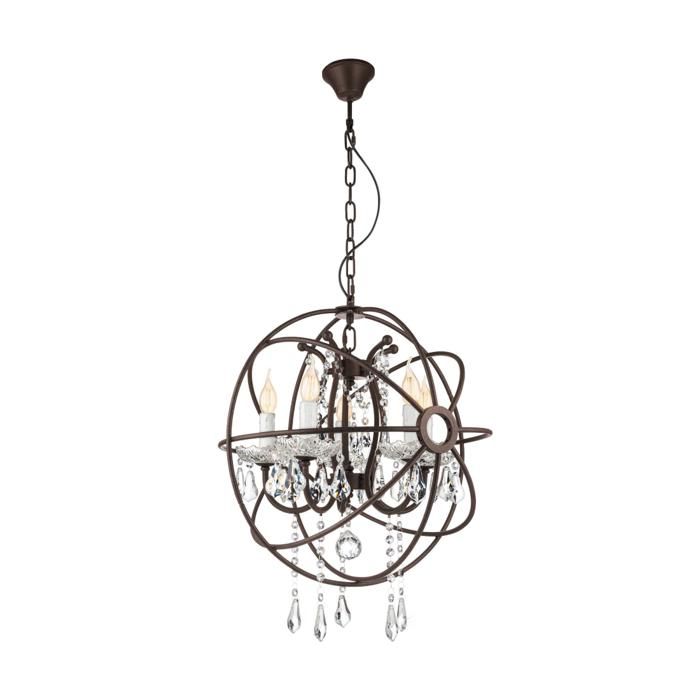 Luminaire en suspension - EGLO - WEST FENTON - Acier et cristal - Design contemporain - 1500mm hauteur