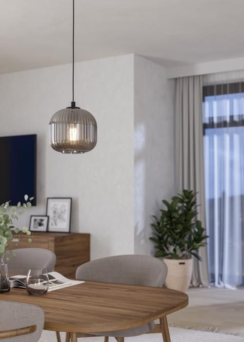 Luminaire en suspension - EGLO - MANTUNALLE 1 - Marron - Acier - Contemporain - Design