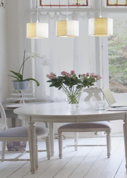 Luminaire en suspension - EGLO - ARNHEM - Acier blanc - 1100mm hauteur - 240mm largeur