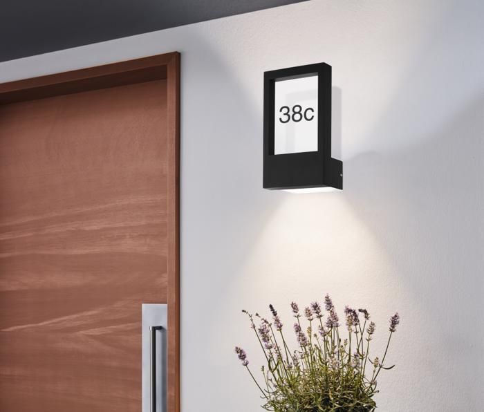 Applique murale - EGLO - MONTEROS - Aluminium - Gris anthracite - Contemporain