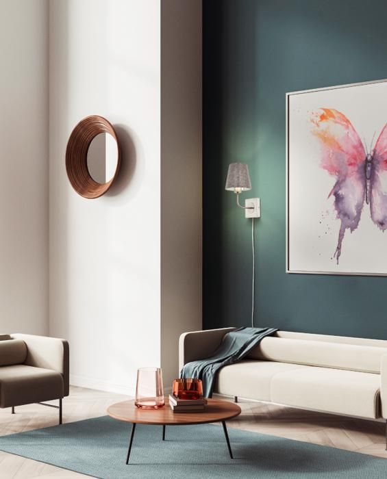 Applique murale - EGLO - PAUSIA - Bois et acier - Design contemporain - Éclairage intérieur