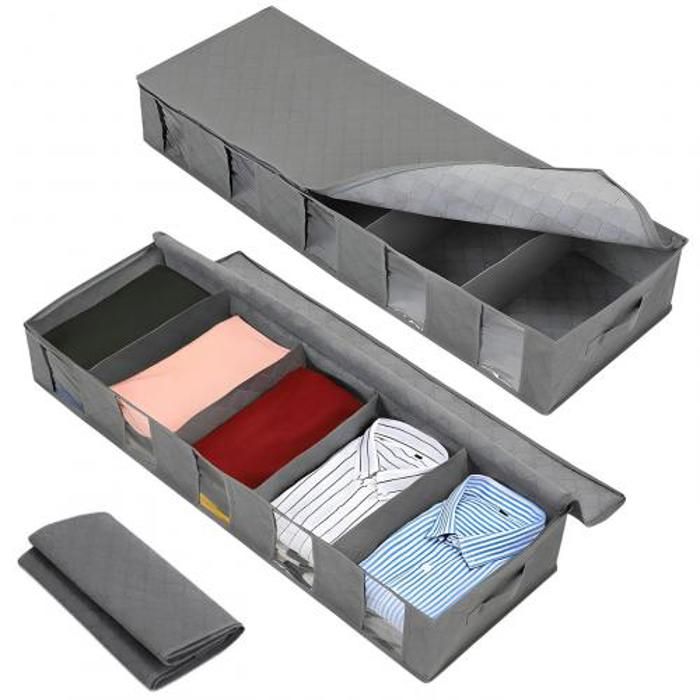 Sac de Rangement - Pliable sous le lit - Résistant à la poussière - Résistant à l'humidité - 5 départements