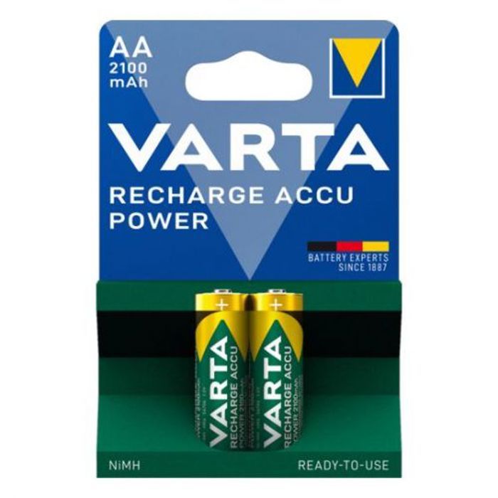 Batterie rechargeable - VARTA - ACCU LR6 (AA) - 1,2V NiMH - 2100mAh - Lot de 2 piles