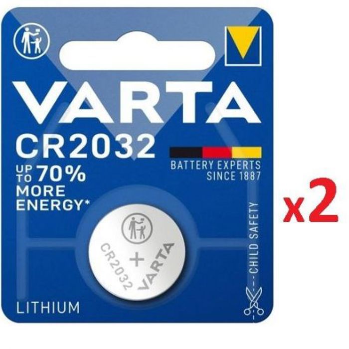 Piles CR2032 - VARTA - 2 unités - Lithium 3V - Compatible avec appareils universels - Autonomie 8h