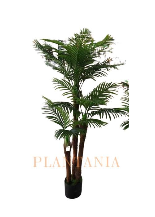 Plante Artificielle - PLANTANIA - Palmier 160 cm - 22 Palms - Sans Pot - Décoratif