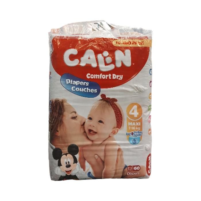 COUCHES BEBE CALIN JUMBO PACK MAXI 60 UNITES