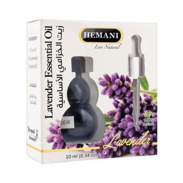Huile essentielle - HEMANI - Lavande - 10 ml - Anti-anxiété - Relaxante - Soulagement des douleurs