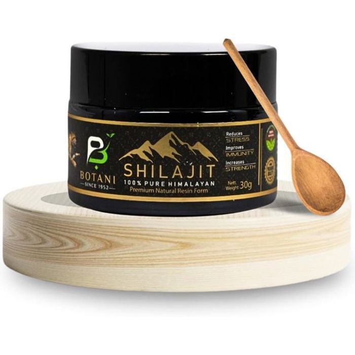 Botani Shilajit Résine Biologiques - Naturelle pure (30g) DETOX, MEMOIRE