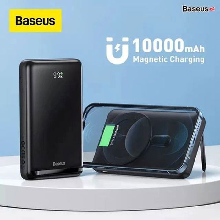 Baseus Power Bank Magnétique Sans fil 20W 10000mAh, Pour iPhone 12/13/14 Pro, Charge rapide ..