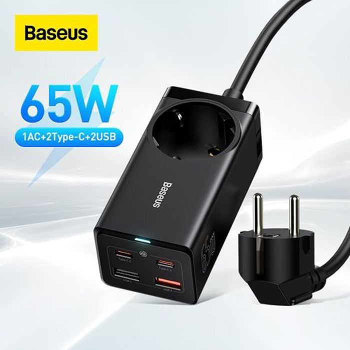 Chargeur - Baseus - 65W - 4 ports - GaN - Station de charge rapide