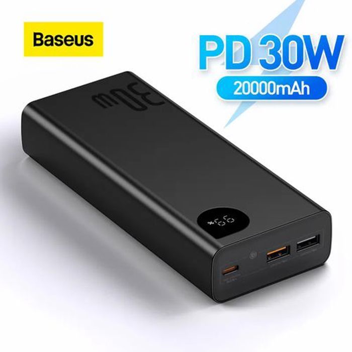 Baseus Power Bank Bipow Pro 20000mAh 30W Charge Rapide PD, QC3.0