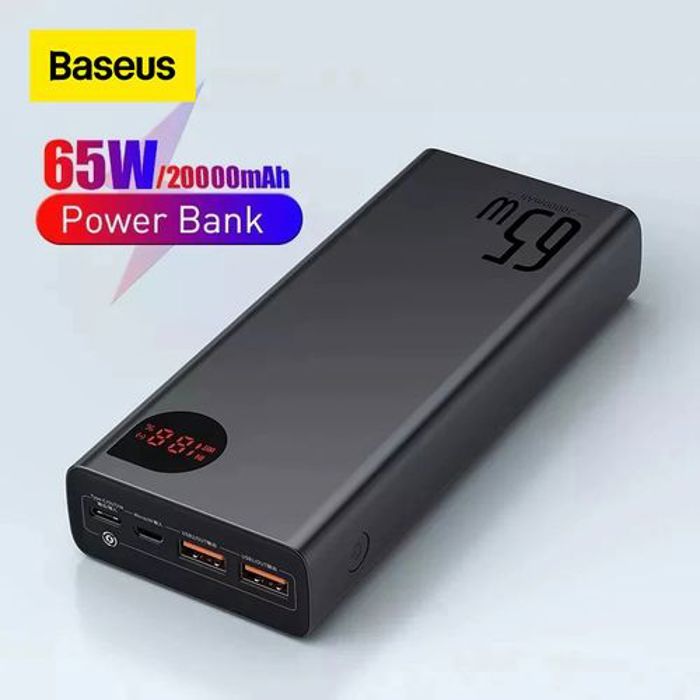 Baseus Power Bank PD 65W 20000mAh, Pour Macbook et PC Portables, Charge rapide ..