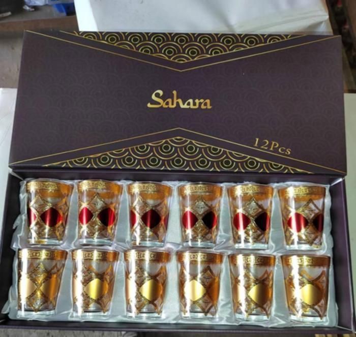 Verre à Thé - SAHARA - SY 2313 - 12 Pièces - Transparent - Multicolore - Compatible lave-vaisselle