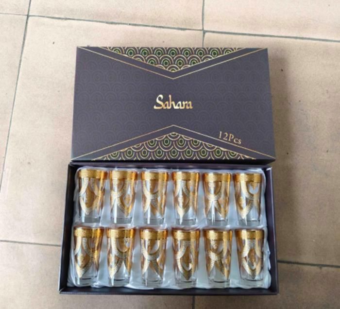 Verres à Thé - SAHARA - SY 2316 - 12 PCS - Jaune - Verre - Compatible lave-vaisselle