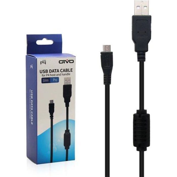 Otvo Cable USB Pour la Charge du Manette PS4 Playstation 4 Slim & Pro 2