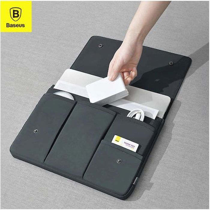 Baseus Sacoche Femme Homme pour Ordinateur Portable, Tablet, 16 Pouces, Impérmiable Haute qualité - Noir