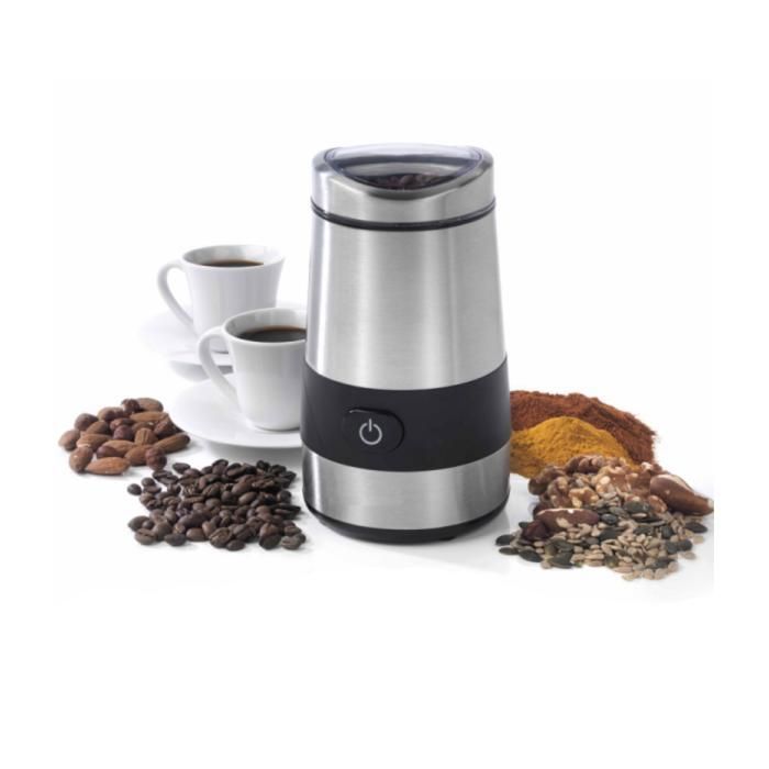 Moulin à café - KENZ - Acier Inoxydable - 200W - 60g - Pour grains, épices, noix