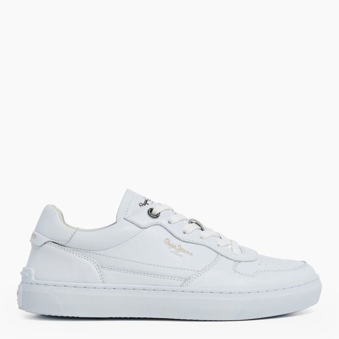 Baskets - PEPE JEANS - Camden Class - Cuir - Blanc - Confortable et élégant