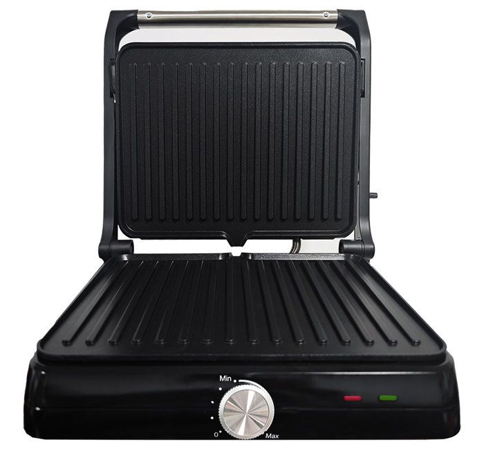 Gril Panini - GENERAL - 2000W - Plaques Antiadhésives - Grande Surface - Minuterie Intégrée