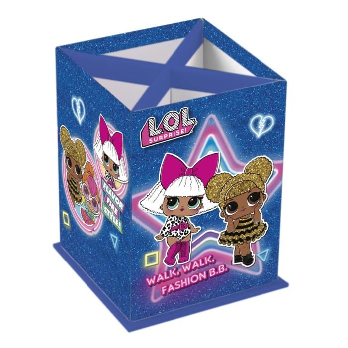 POT CRAYONS CARRE LOL 11,5X8,5X8,5 CM