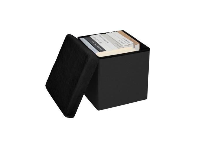 BOITE DE RANGEMENT PLIABLE NOIR 38X38X38 MH-01