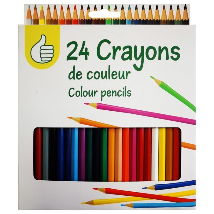 24CRAYONS COULEUR POUCE