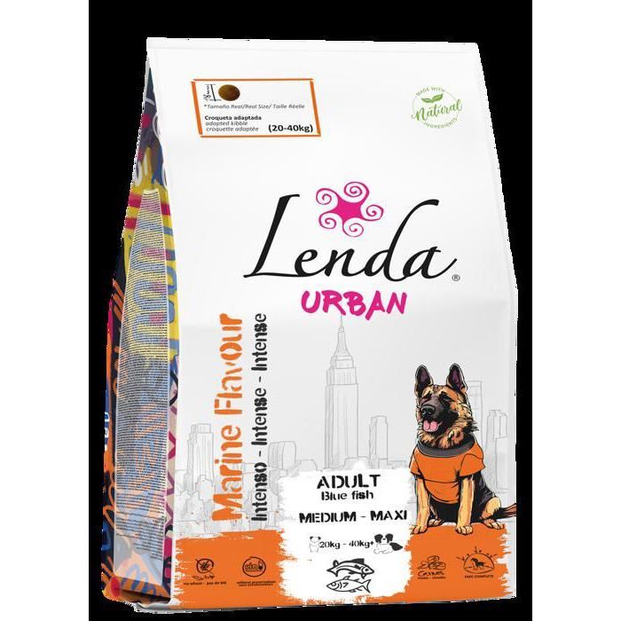 Croquette - Lenda - Urban Marine Flavour - 15 kg - Poisson bleu - Adulte - Moyen