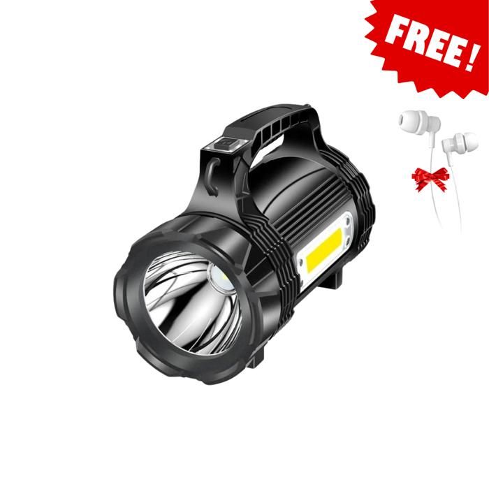 Lampe de poche Led très puissante -Td-6000a-30w-t6, Avec écouteurs Gratuit