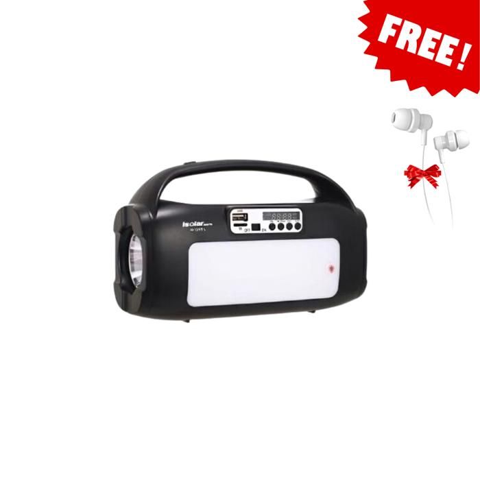 Kit solaire avec torche et lampe led laterale, Avec écouteurs Gratuit