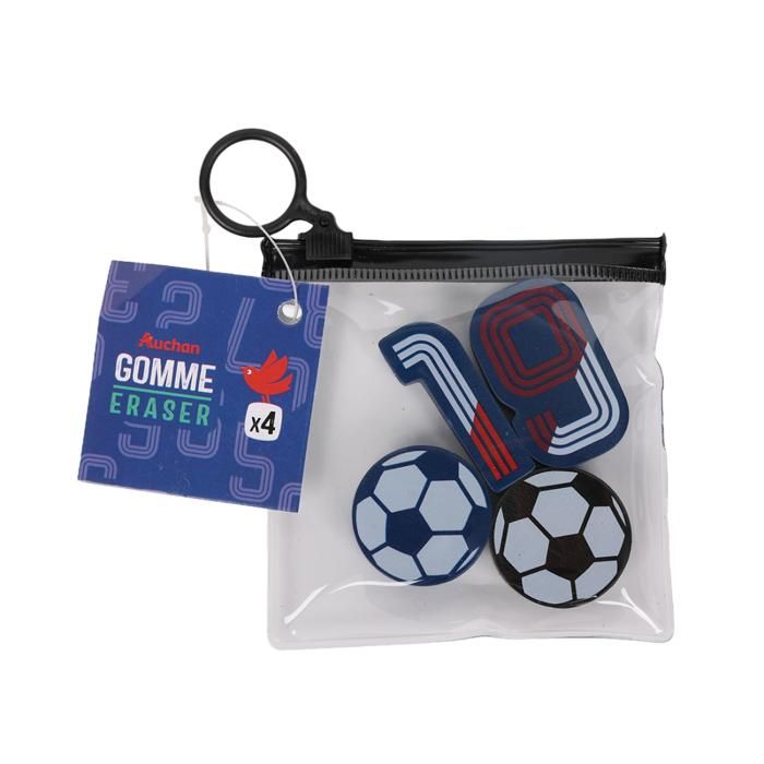 4 MINI GOMMES FOOTBALL AUCHAN