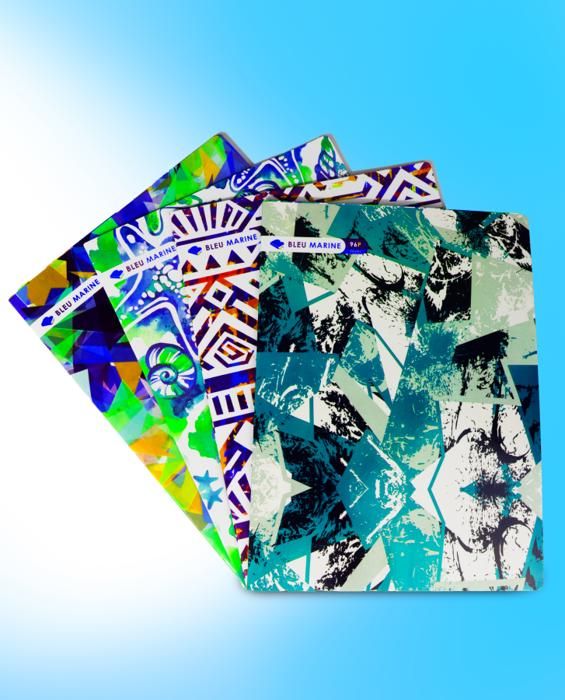 Cahier - BLEU MARINE - 192 Pages - Couverture Carton 250g - Vernis Lavable - A4