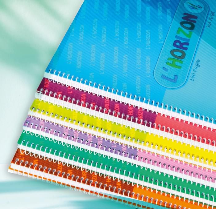 Cahier Spirale - L'HORIZON - 140 Pages - Couverture Plastique Rigide - A4 - Mixte