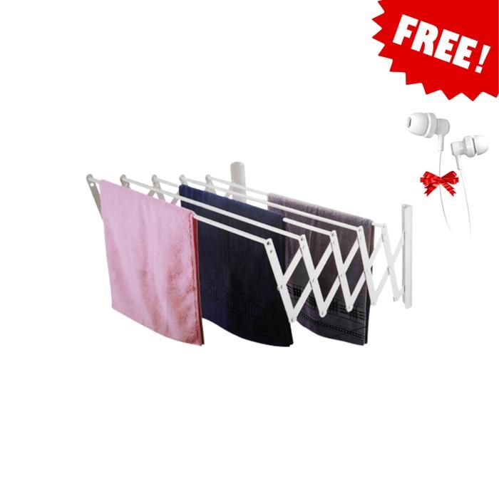 Porte-Vêtements Murale Pliable TM5-70, Avec écouteurs Gratuit