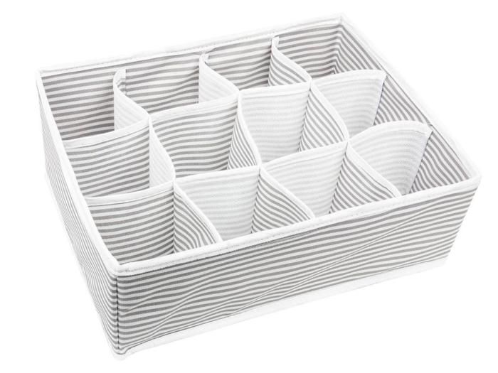 Organisateur de Tiroir - Noname - 24 Compartiments - Pliable - 31x25x12cm - Gris