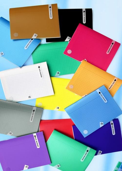 Couverture - BLEU MARINE - 192P 10X10 - Polypropylène - Transparent - Bleu ciel