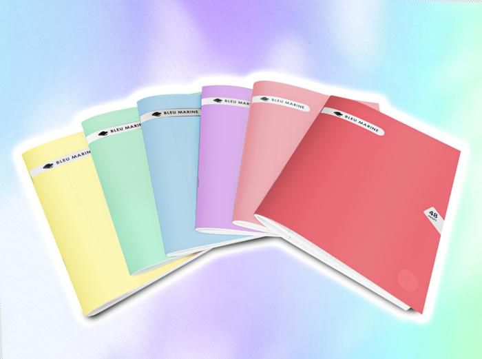 Couverture - BLEU MARINE - Pastel-jaune - 10x10 cm - Polypropylène - Protection durable