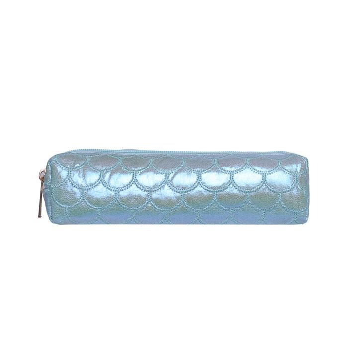 TROUSSE AUCHAN RONDE 1 ZIP  PAILLETTES BLEU