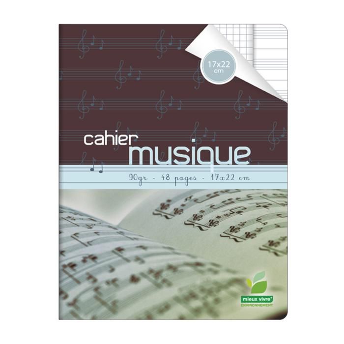 CAHIER DE MUSIQUE 21X29.7CM 48 PAGES AUCHAN