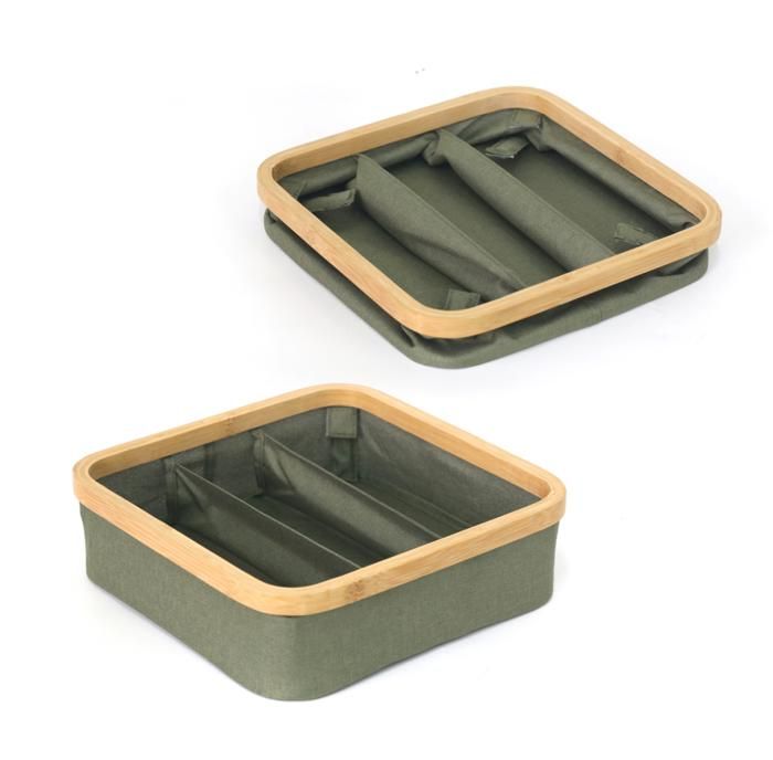 PANIER DE STOCKAGE PLIABLE AVEC 3 COMPARTIMENTS,