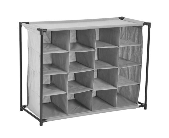 MEUBLE CHAUSSURES 86*37*64CM TISSU+ACIER (MUNC138)