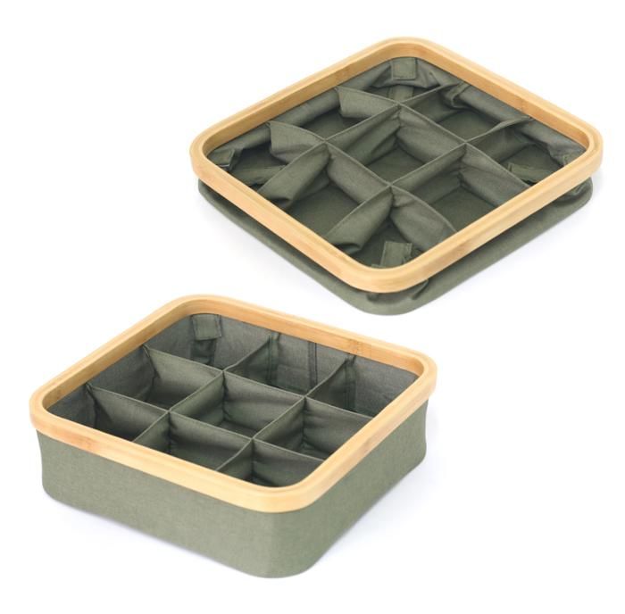 PANIER DE RANGEMENT PLIABLE AVEC 9 COMPARTIMENTS,